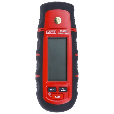 RS PRO Moisture Meter, 75% Max, ±2 % Accuracy, LCD Display, Battery-Powered
