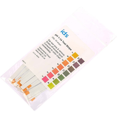Single Parameter(s) pH Test Strips, max. measurement 14pH - 50 strips