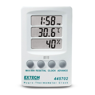 Extech Handheld Thermohygrometer, ±6 Accuracy, +60°C Max, 85%RH Max