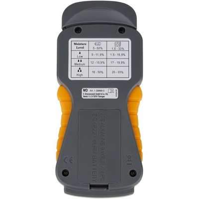 brennenstuhl 1298680010 Moisture Meter, 50% Max, LCD Display, Battery-Powered