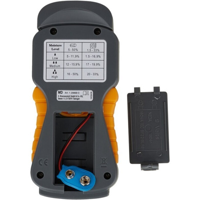 brennenstuhl 1298680010 Moisture Meter, 50% Max, LCD Display, Battery-Powered