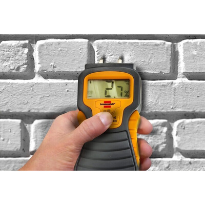 brennenstuhl 1298680010 Moisture Meter, 50% Max, LCD Display, Battery-Powered