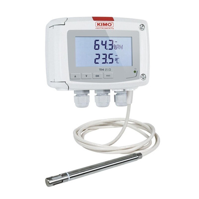 KIMO TH210 Handheld Hygrometer, ±1.5 %RH Accuracy, +100°C Max, 100%RH Max, RS Calibration