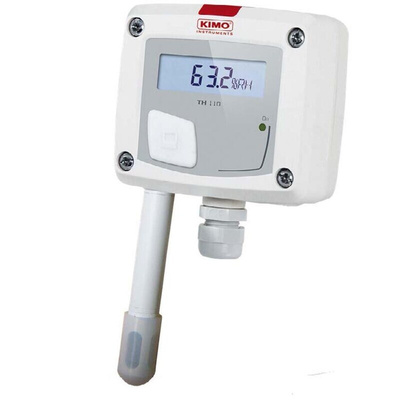 KIMO TH110 Handheld Hygrometer, ±1.8 Accuracy, +50°C Max, 95%RH Max, RS Calibration