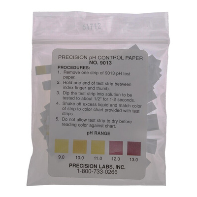 Single Parameter(s) pH Test Strips, max. measurement 13pH - 50 strips