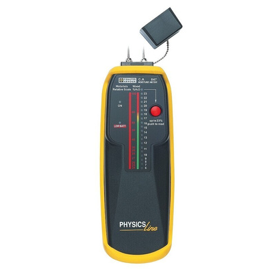 Chauvin Arnoux CA 847 Moisture Meter, 100 % RH Max, Battery-Powered