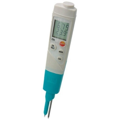 Testo 206-pH1 Starter Set pH Meter, ±0.02pH Accuracy, 0.01pH Resolution, 14pH Max, +60 °C Max