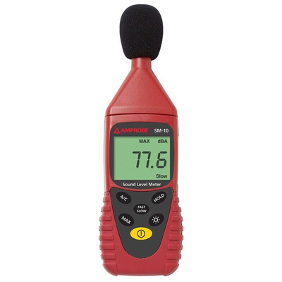 Amprobe SM 10 Sound Level Meter, 35dB to 130dB, 8kHz max