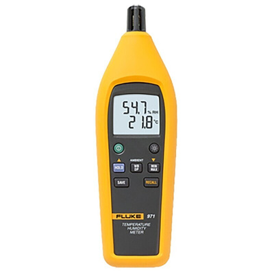 Fluke 971 Handheld Hygrometer, ±2.5 %RH Accuracy, +60°C Max, 95%RH Max