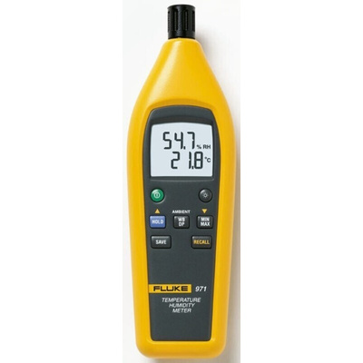 Fluke 971 Handheld Hygrometer, ±2.5 %RH Accuracy, +60°C Max, 95%RH Max, UKAS Calibration