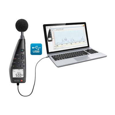 Testo 0563 8170 Sound Level Meter, 30dB to 130dB, 8kHz max with RS Calibration