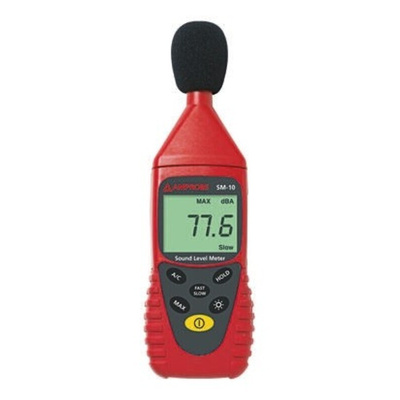 Amprobe SM 10 Sound Level Meter, 35dB to 130dB, 8kHz max with RS Calibration
