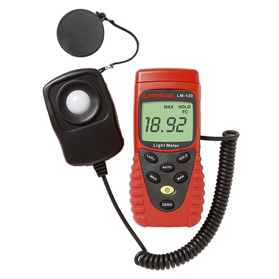 Amprobe LM-120 Light Meter, 20lx to 200000lx, ±6 %, With RS Calibration
