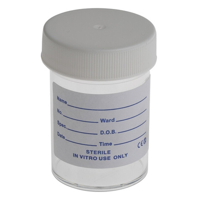 RS PRO 60ml PP Wide Neck Storage Bottle