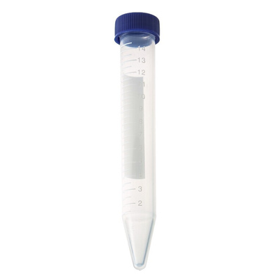 RS PRO 15ml HDPE (Cap), Polypropylene (Tube) Narrow Neck Storage Bottle