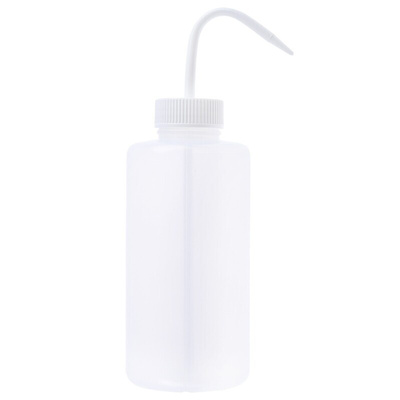 RS PRO 1L LDPE Wide Neck Wash Bottle