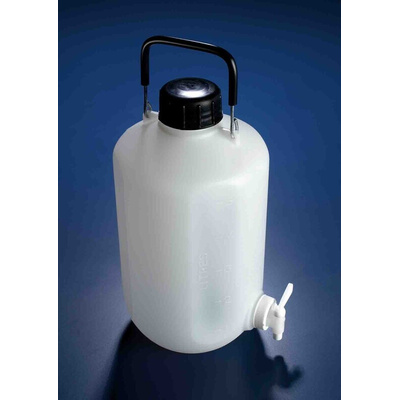RS PRO 10L HDPE Wide Neck Aspirator Bottle