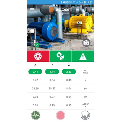 ACOEM Bearing Defender Vibration Meter - 20 kHz, Acceleration, Displacement, Velocity, 3 Axis
