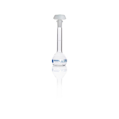 RS PRO 25ml Borosilicate Glass Narrow Neck Volumetric Flask
