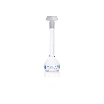 RS PRO 100ml Borosilicate Glass Narrow Neck Volumetric Flask