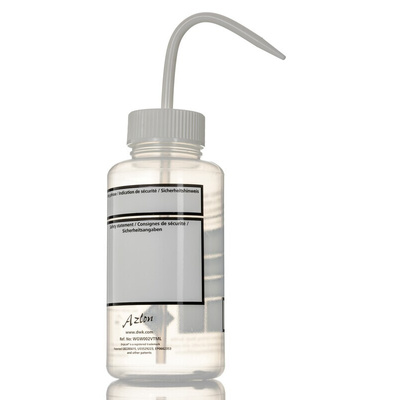 RS PRO 500ml LDPE Wide Neck Wash Bottle