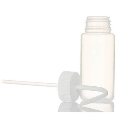 RS PRO 250ml LDPE Wide Neck Wash Bottle
