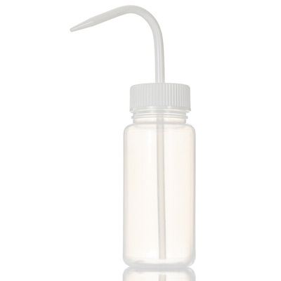 RS PRO 250ml LDPE Wide Neck Wash Bottle