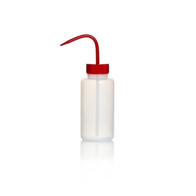RS PRO 500ml LDPE Wide Neck Wash Bottle