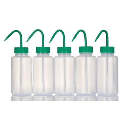 RS PRO 500ml LDPE Wide Neck Wash Bottle