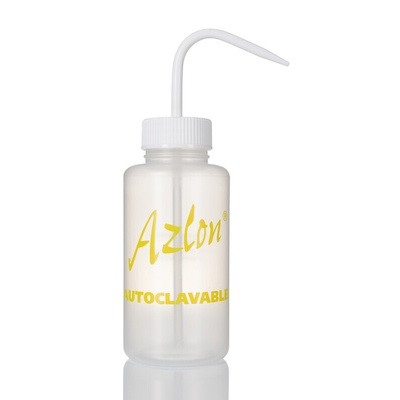 RS PRO 500ml LDPE Wide Neck Wash Bottle