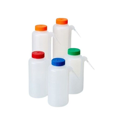 RS PRO 500ml LDPE Wide Neck Wash Bottle