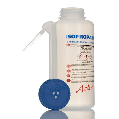 RS PRO 500ml LDPE Wide Neck Wash Bottle