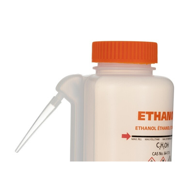 RS PRO 500ml LDPE Wide Neck Wash Bottle