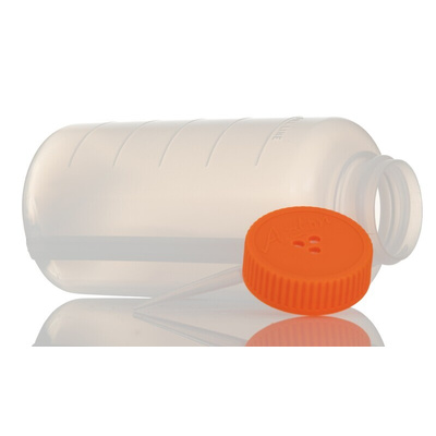RS PRO 500ml LDPE Wide Neck Wash Bottle