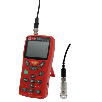 RS PRO 3100 Vibration Meter - 200 m/s, Acceleration, Displacement, Velocity, Single Axis Axis