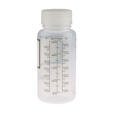 RS PRO 250ml PP Wide Neck Storage Bottle