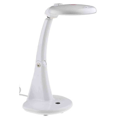 RS PRO LED Magnifying Lamp with Integral Base, 3 dpt, 12 dpt, 100mm Lens Dia., 100mm Lens