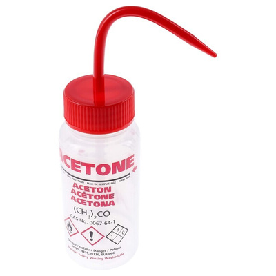 RS PRO 250ml LDPE Wide Neck Wash Bottle