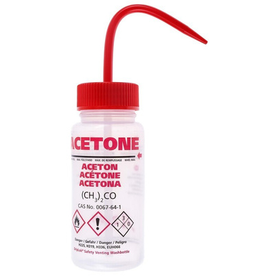 RS PRO 250ml LDPE Wide Neck Wash Bottle