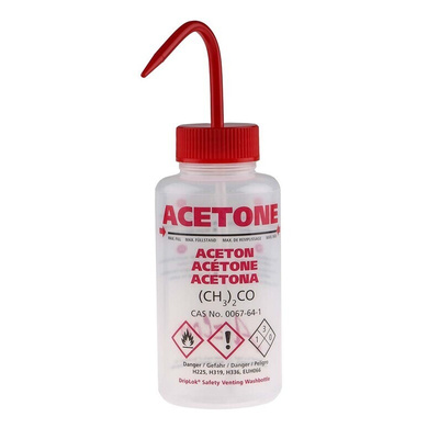 RS PRO 500ml LDPE Wide Neck Wash Bottle