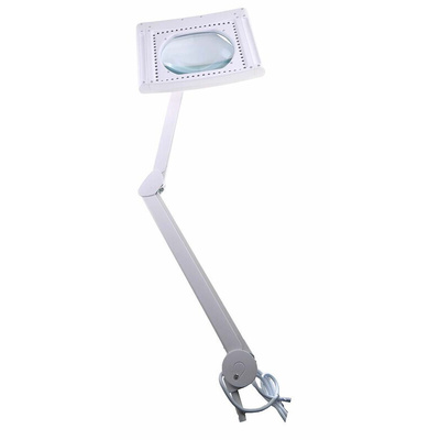RS PRO LED Magnifier Lamp with Table Clamp Mount, 3dioptre, 190 x 160mm Lens