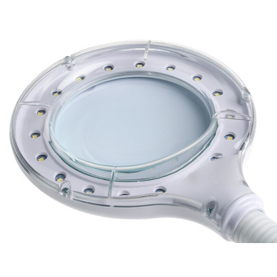 RS PRO LED Magnifying Lamp with Table Lamp, 3dioptre, 100mm Lens Dia., 100mm Lens