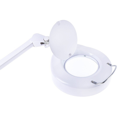 RS PRO LED Magnifying Lamp with Table Clamp Mount, 3dioptre, 125mm Lens Dia., 125mm Lens