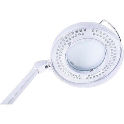 RS PRO LED Magnifying Lamp with Table Clamp Mount, 3dioptre, 125mm Lens Dia., 125mm Lens