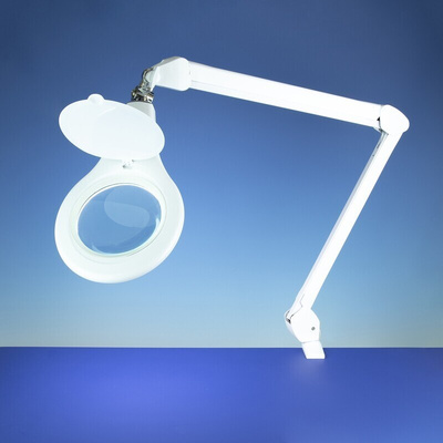 RS PRO LED Magnifying Lamp with Table Clamp, 3dioptre, 125mm Lens