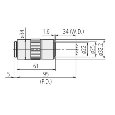 Mitutoyo Long Working Distance Lens, For Microscope