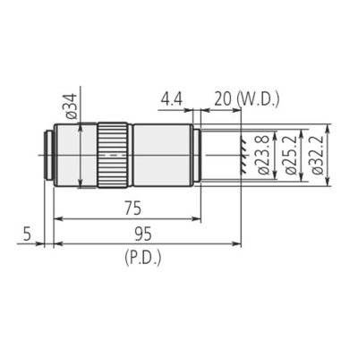 Mitutoyo Long Working Distance Lens, For Microscope