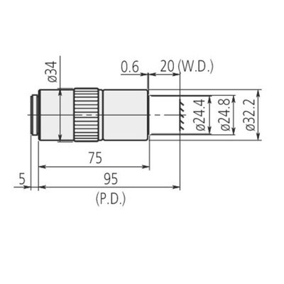 Mitutoyo Long Working Distance Lens, For Microscope