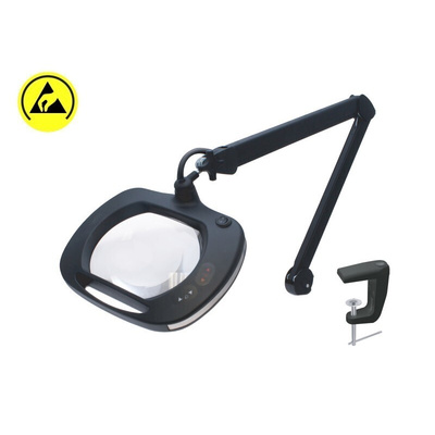 ideal-tek LED Magnifying Lamp with LED Flexi Magnifier Lamp, 5dioptre, 7.5 x 6.2in Lens