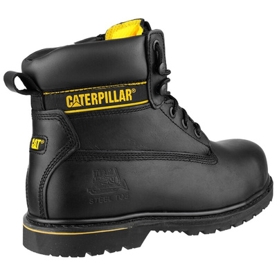 HOLTON SB Blk 12 | CAT Holton Black Steel Toe Capped Mens Safety Boots, UK 12, EU 47